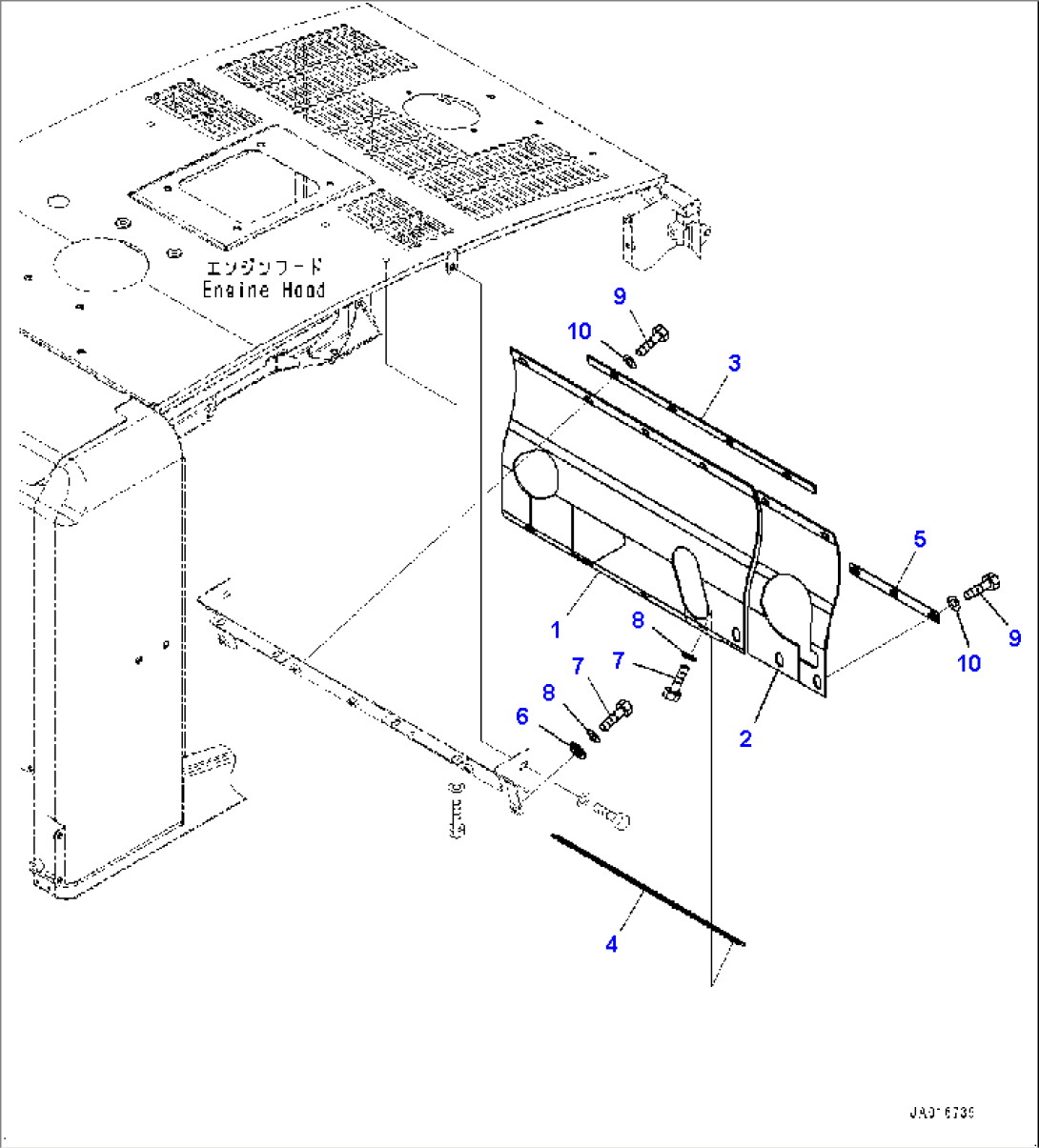 Engine Hood, Sheet (#75053-)