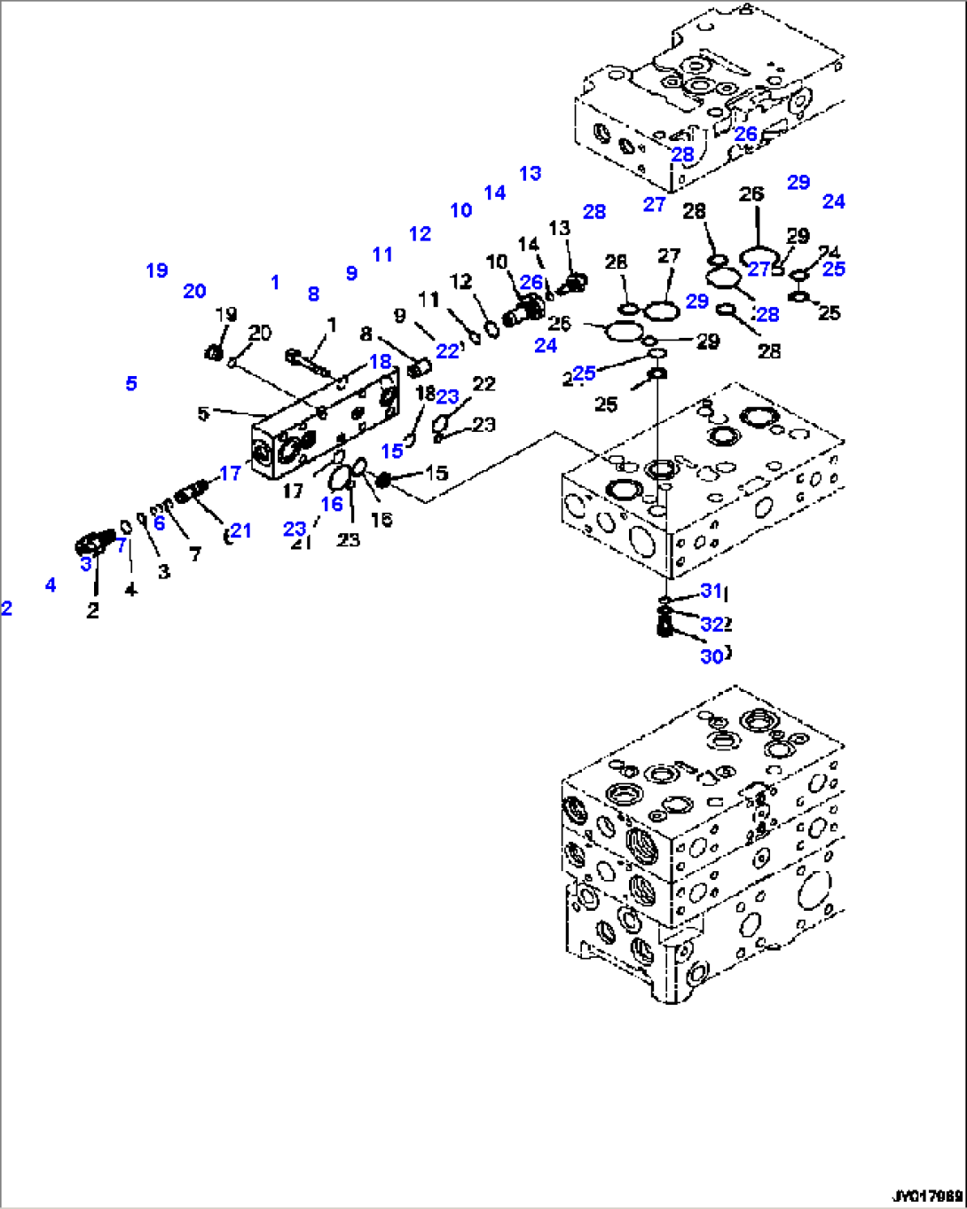 H0120-001012 MAIN CONTROL VALVE 3-VALVE (11/12)