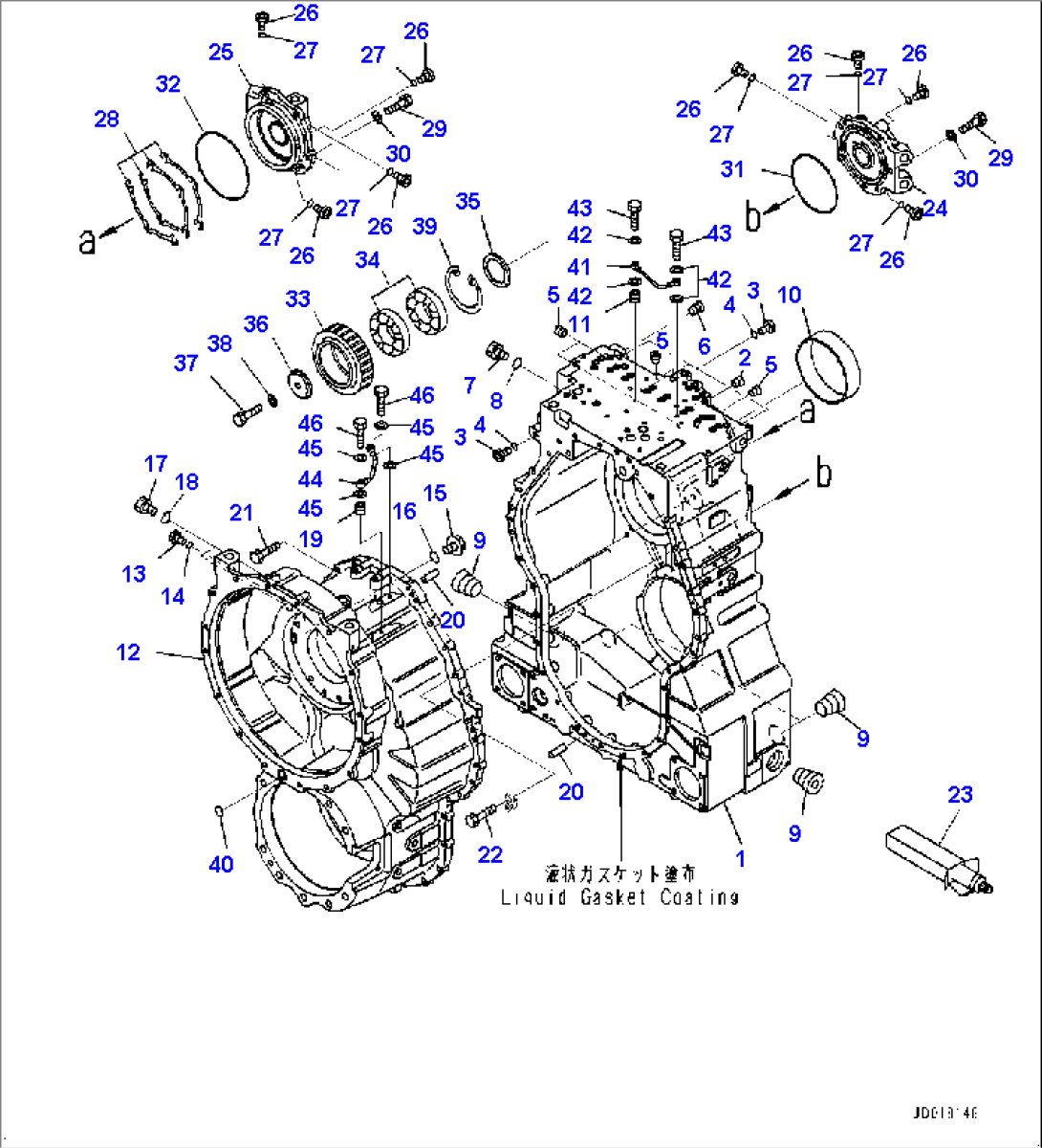 Torque Converter and Transmission, Case (#2633-)