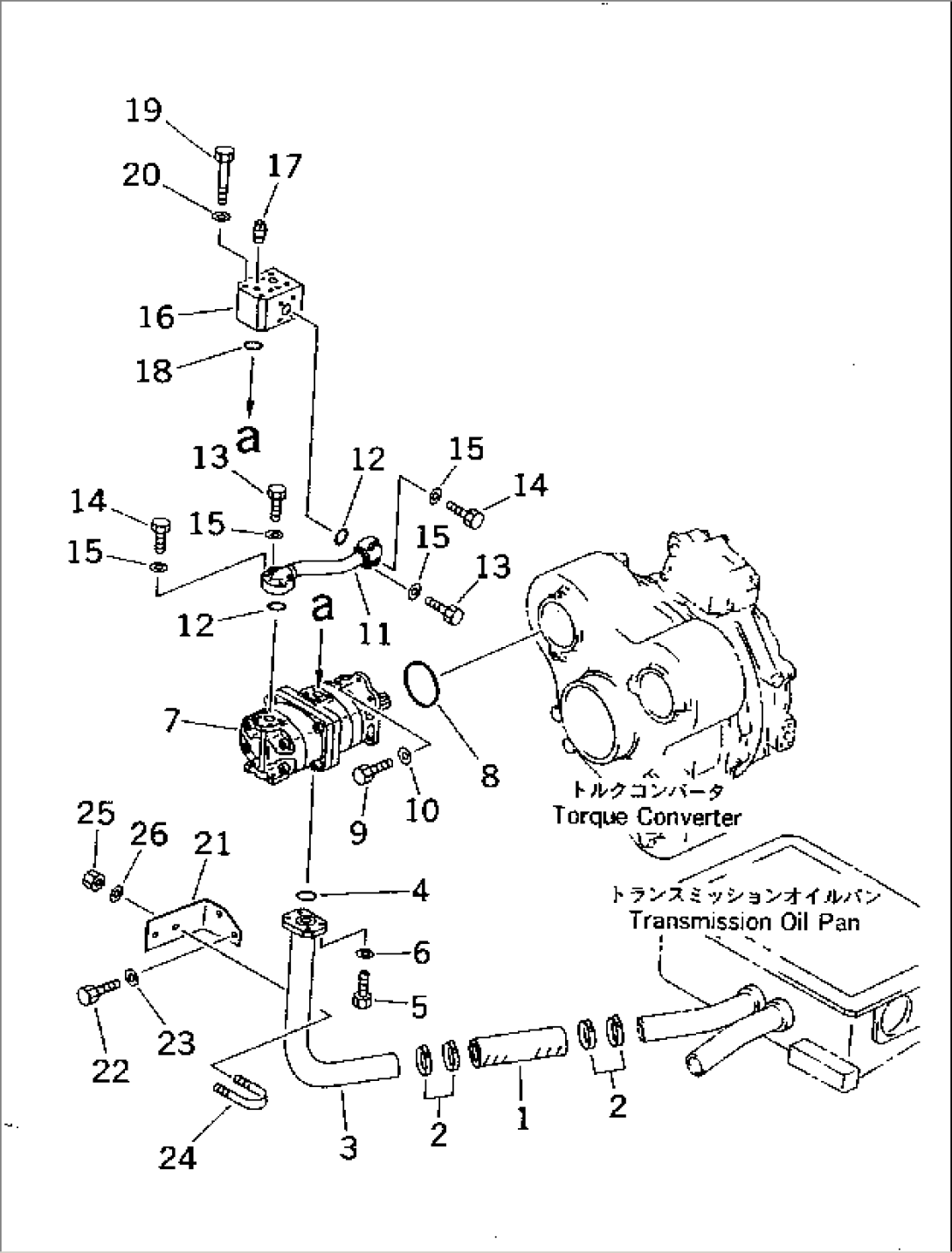 BRAKE AND TRANSMISSION COOLING PIPING (SUCTION LINE)