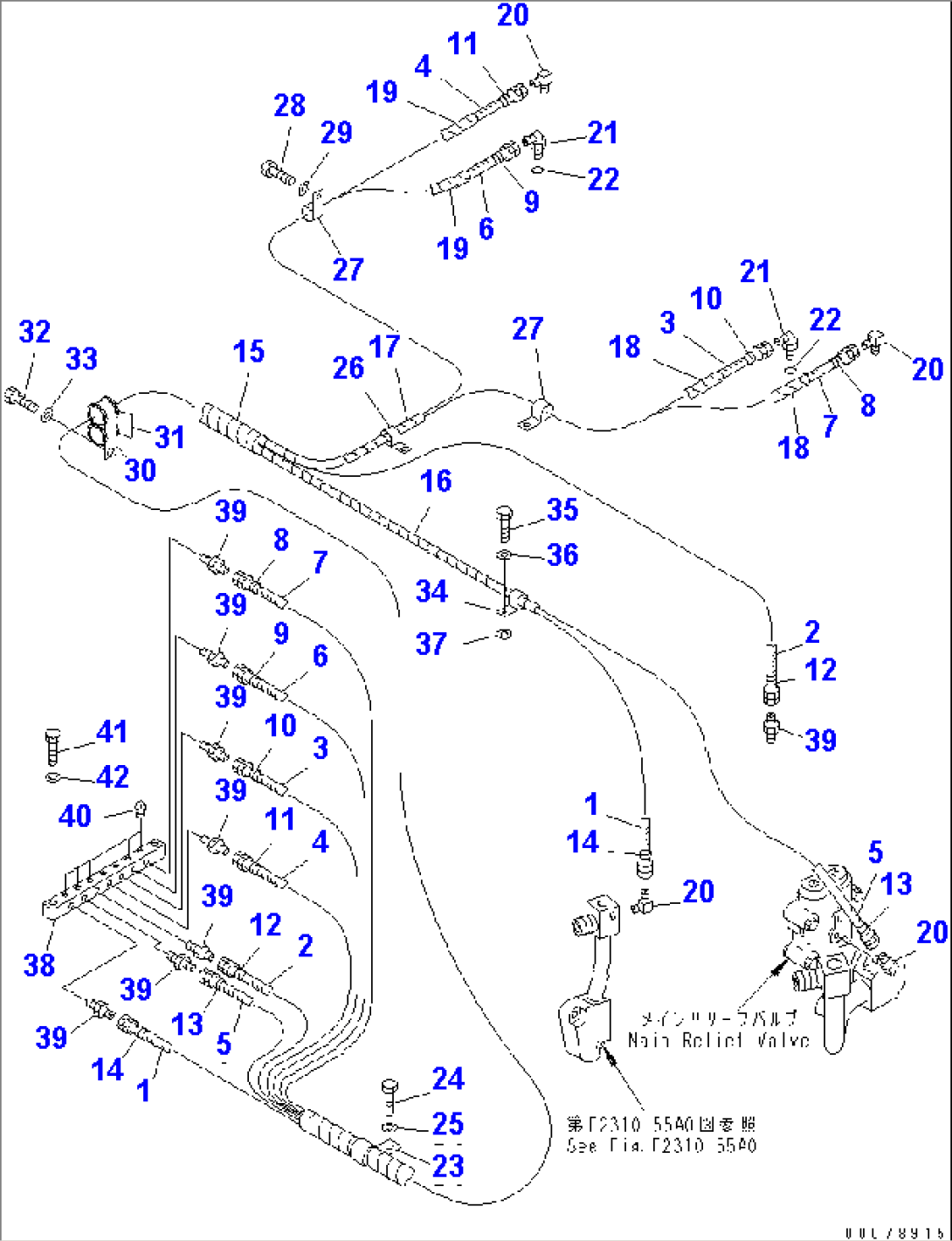 STEERING PIPING (1/2) (CLUTCH AND BRAKE)