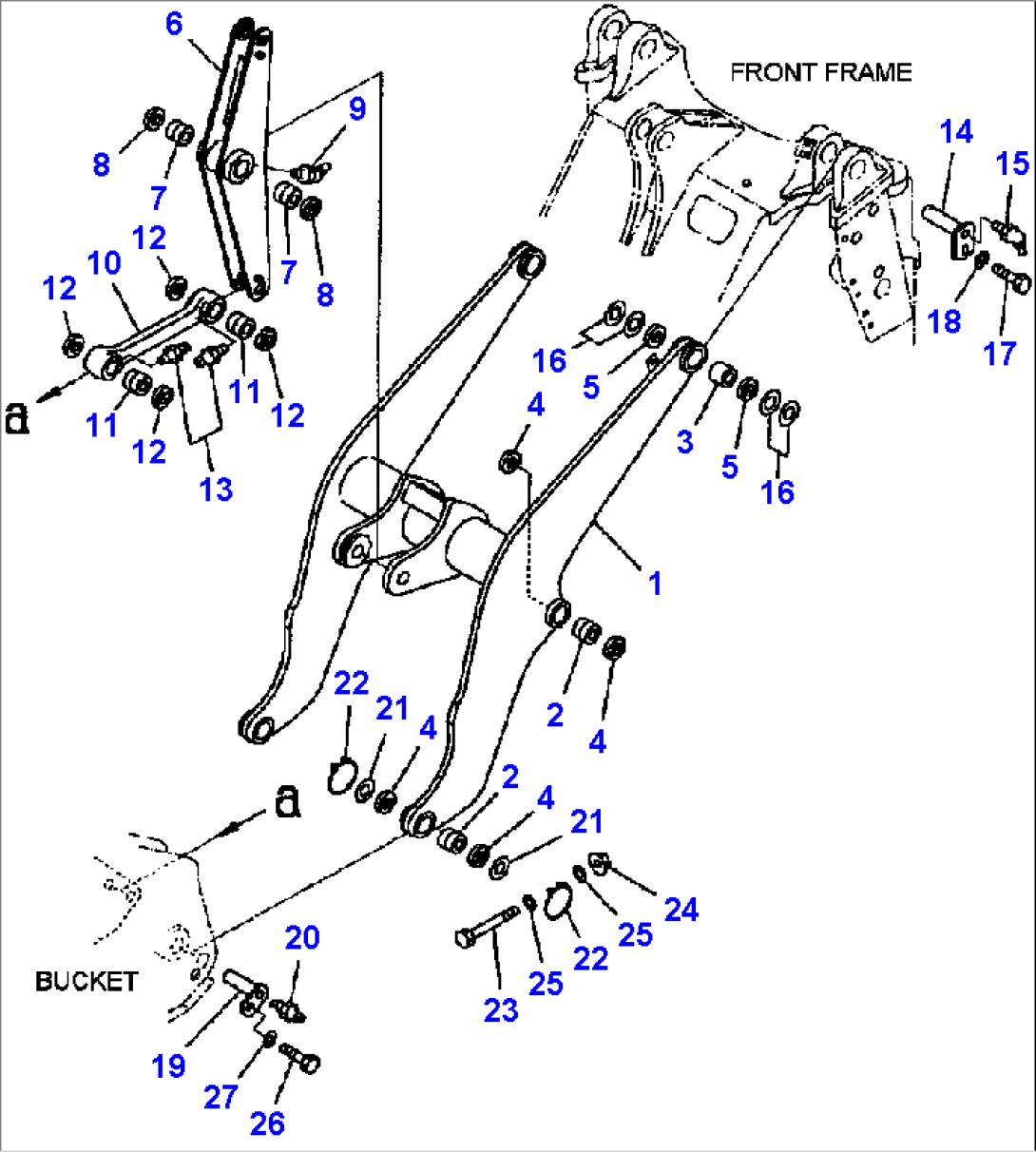 T4110-01A3 LIFT ARM AND BELLCRANK WITH 3 SPOOL CONTROL VALVE
