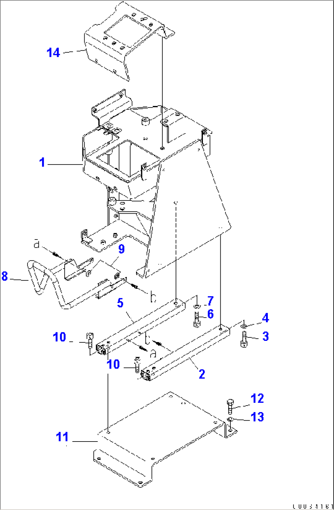 LOADER CONTROL (SLIDE AND BRACKET) (FOR 3-SPOOL VALVE)(#55001-)