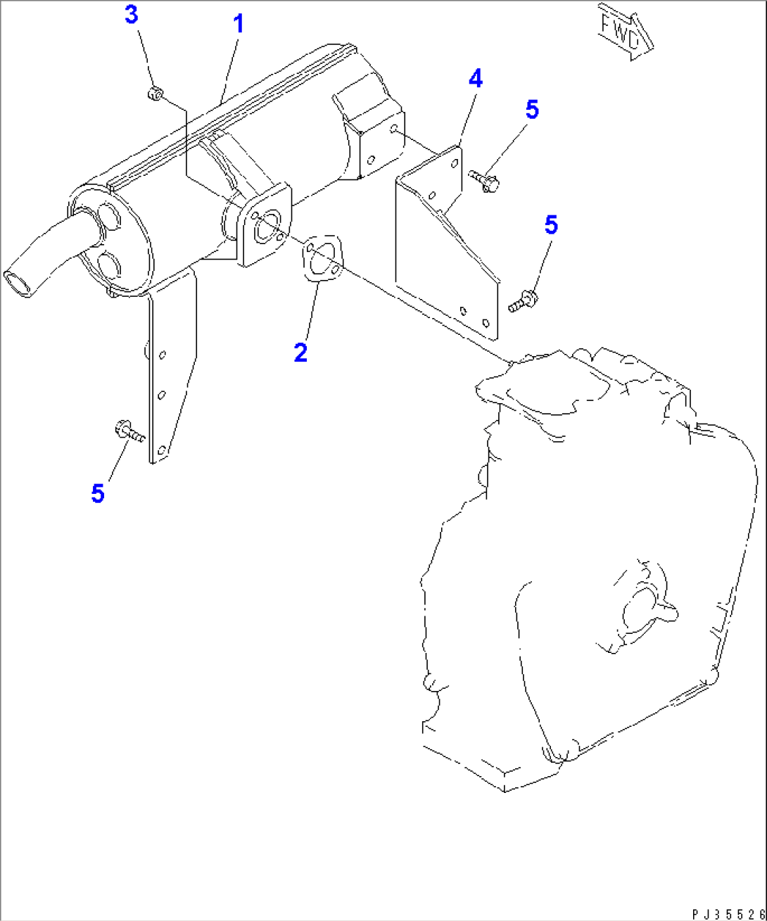 MUFFLER AND MOUNTING