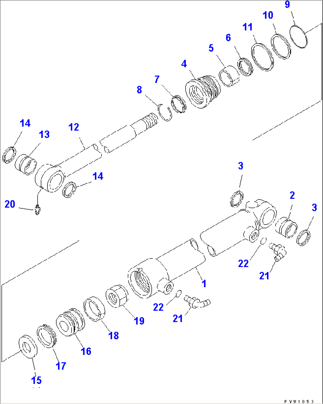 SIDE SHIFT CYLINDER (FOR SIDE SHIFT¤ PITCH AND ANGLE SNOW PLOW)