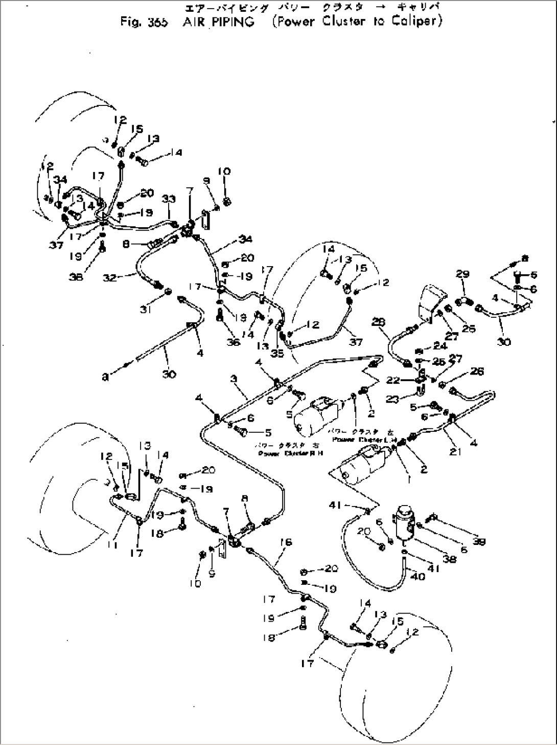 AIR PIPING (POWER CLUSTER TO CALIPER)(#10001-)