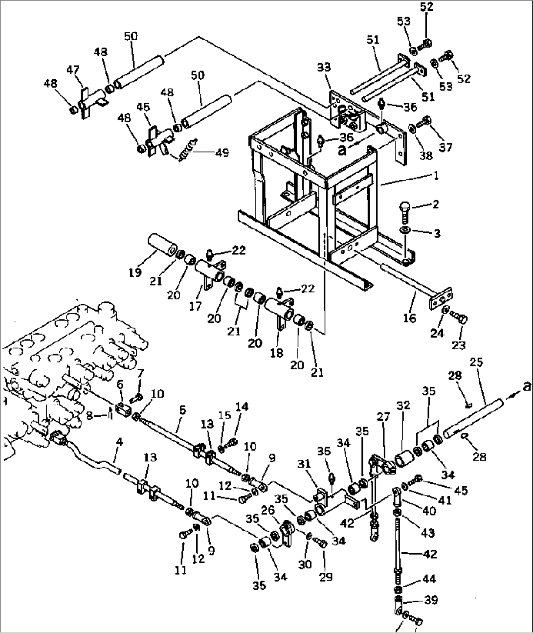 VALVE CONTROL LINKAGE (FOR WRIST CONTROL)(#3001-3183)