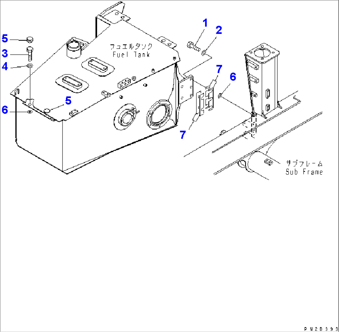 FUEL TANK MOUNTING PARTS