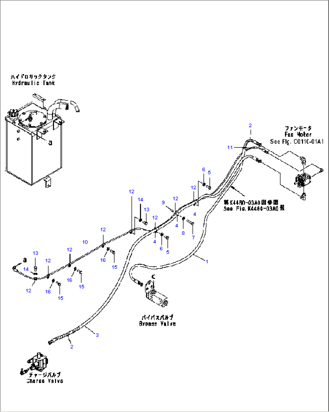 FAN DRIVE PIPING (TROPICAL SPEC) (WITHOUT REVERSIBLE FAN) (#B11514-)