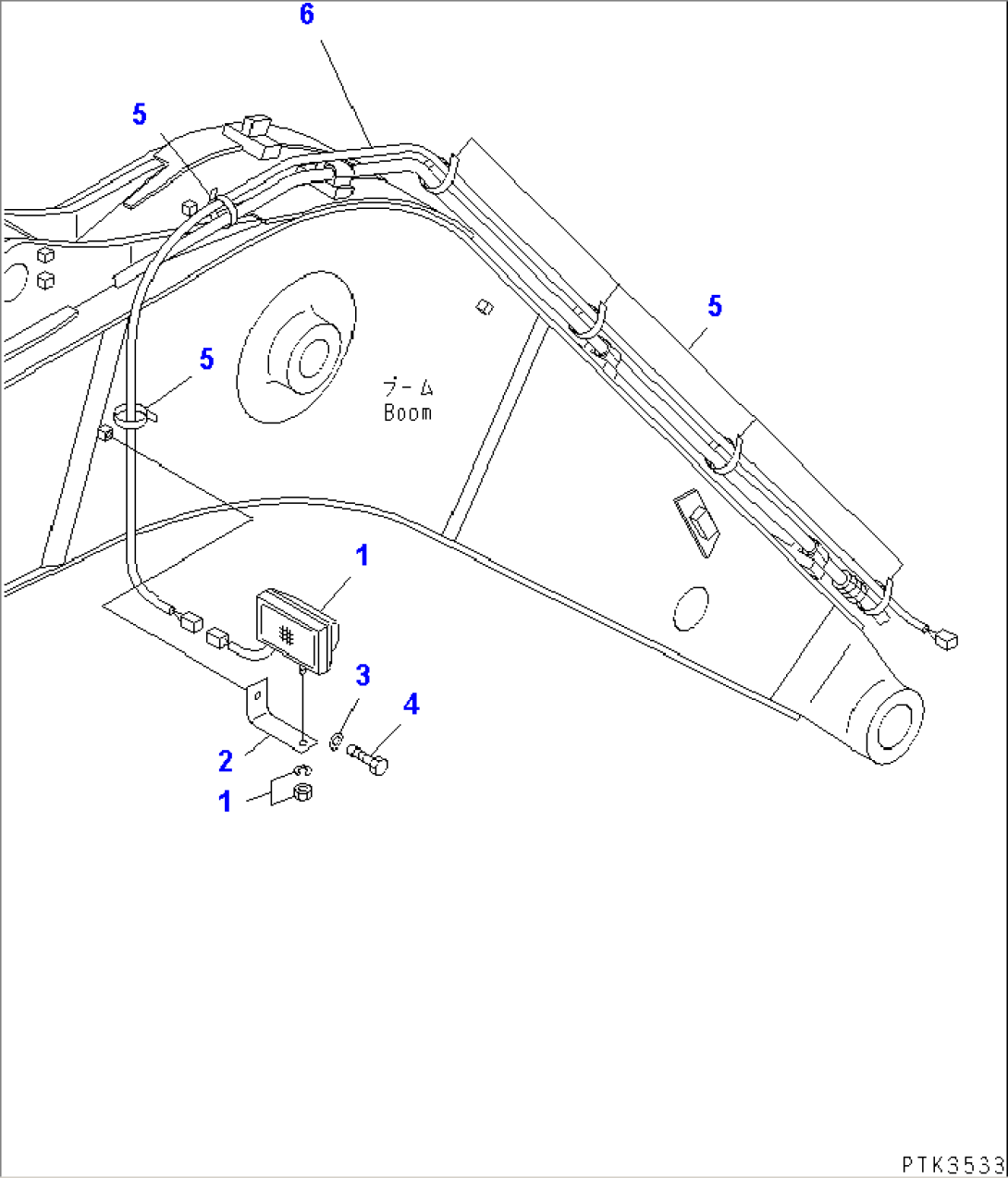 WORK LAMP (BOOM) (FOR 1-PIECE BOOM)