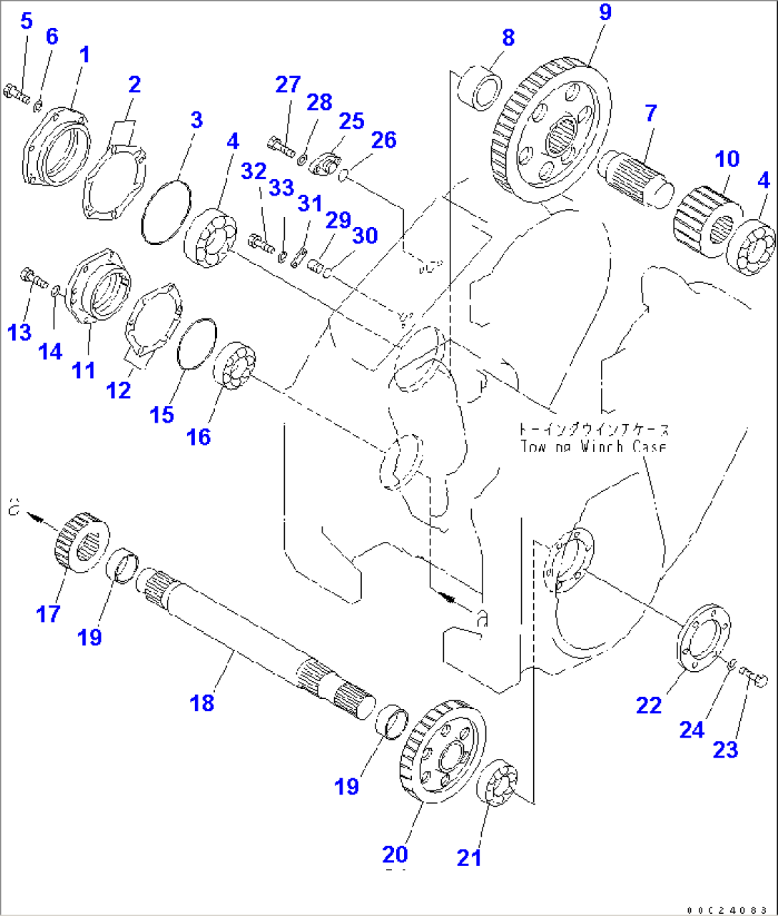 TOWING WINCH (GEAR SHAFT¤ BRAKE)