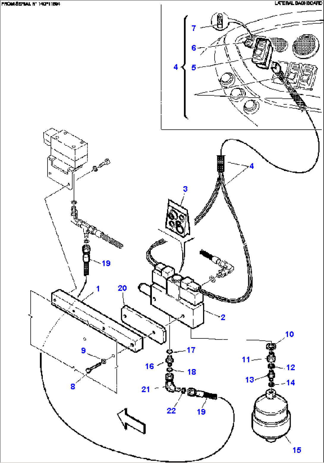 FIG. H6901-01A0 HYDRAULIC PIPING - RIDE CONTROL - ACCUMULATOR PIPING
