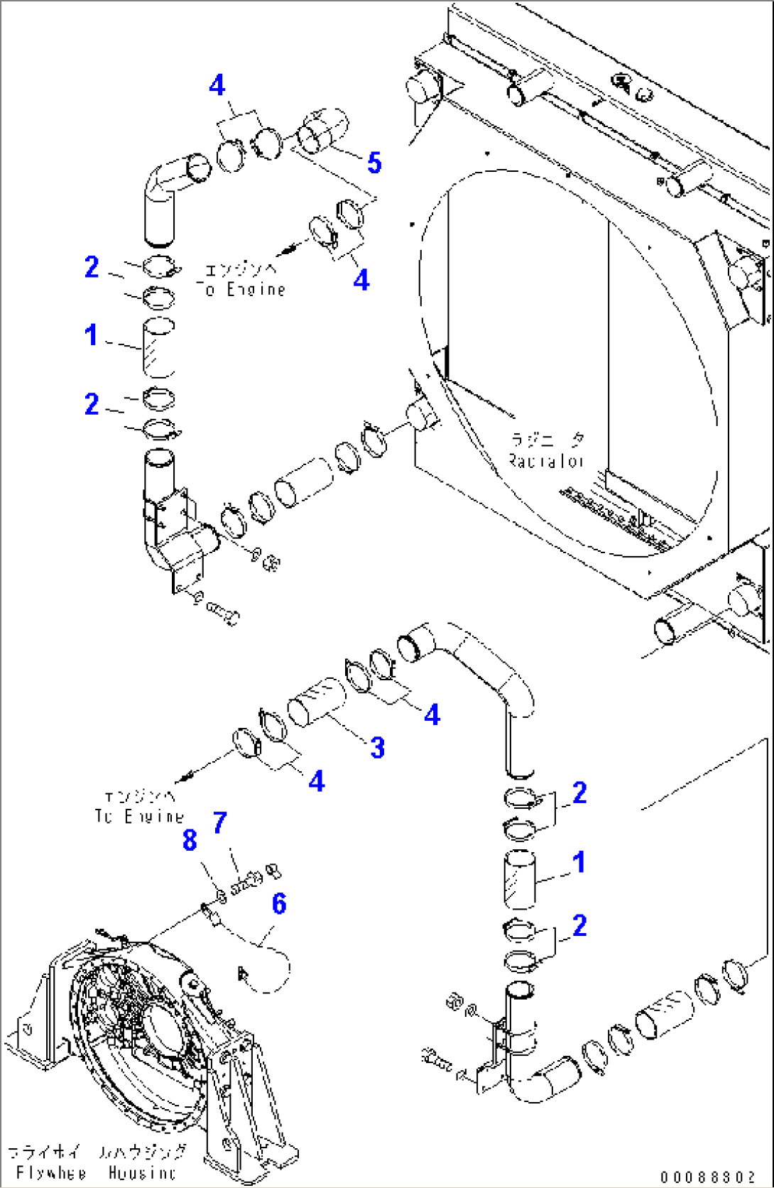 ENGINE (AFTER COOLER PIPING)(#60048-)