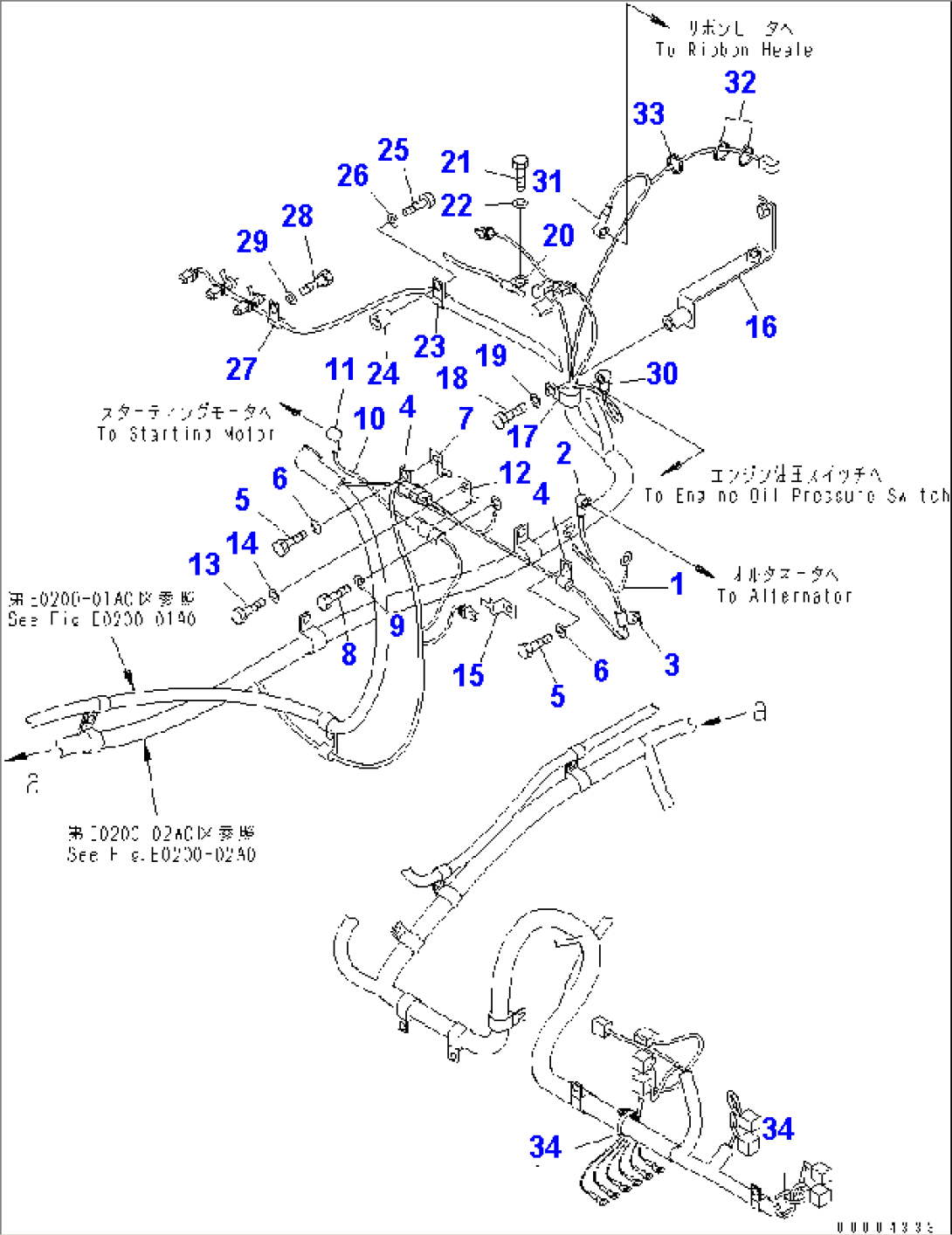 WIRING (MAIN HARNESS) (CLIP) (2/2) (SANDY AND DUSTY TERRAIN SPEC.)(#10001-10500)