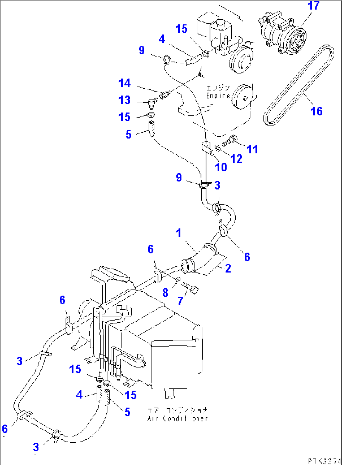 AIR CONDITIONER (HEATER PIPING AND COVER)(#1191-)