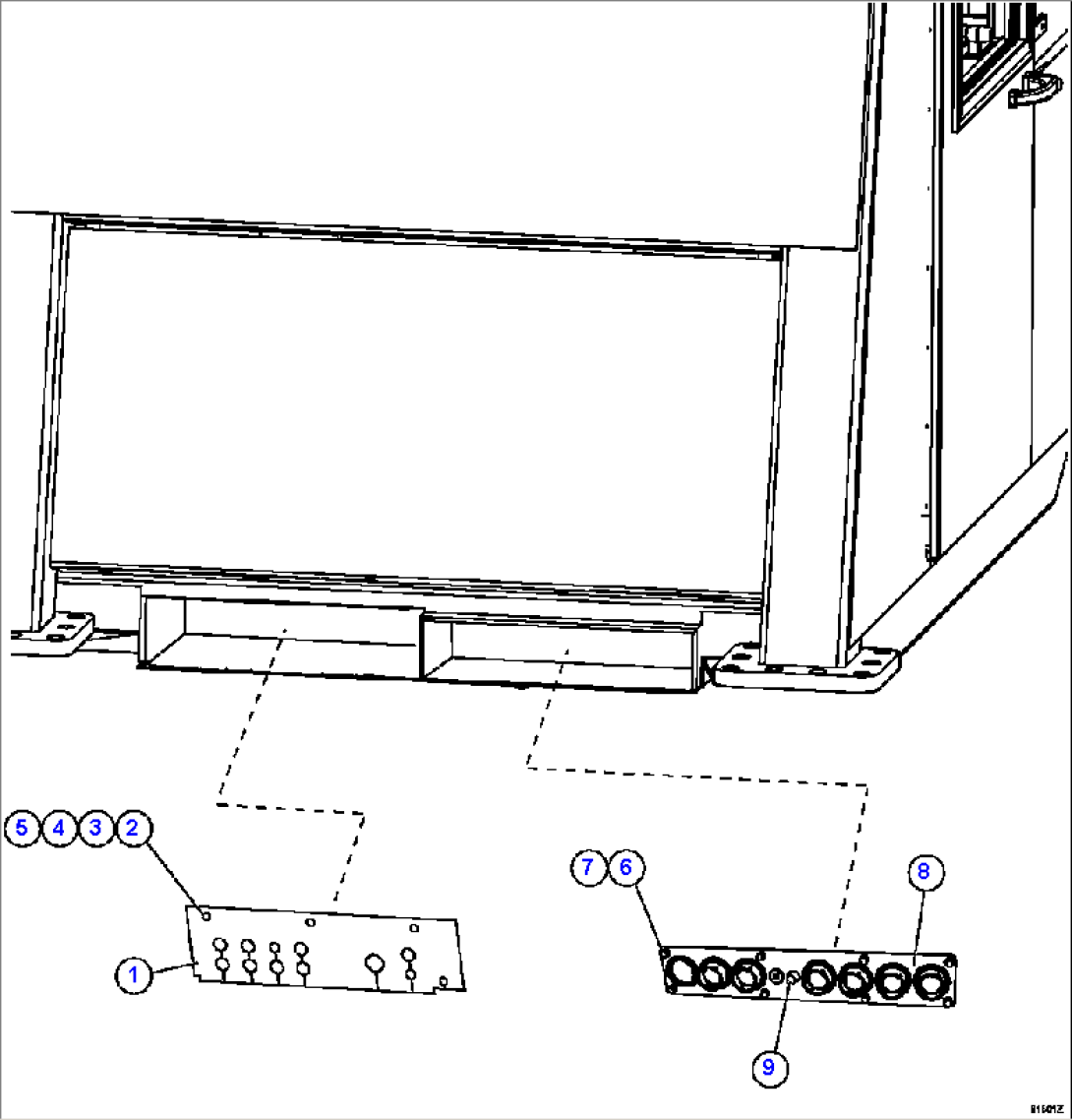 CAB CONNECTOR PLATE AND HOSE FLAP