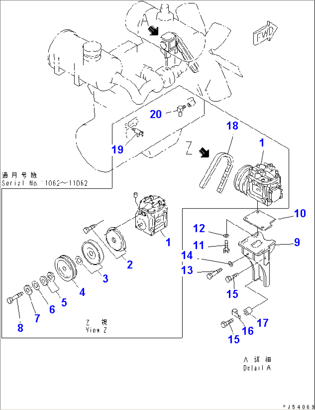 AIR CONDITIONER RELATED PARTS (TBG SPEC.)(#11062-)