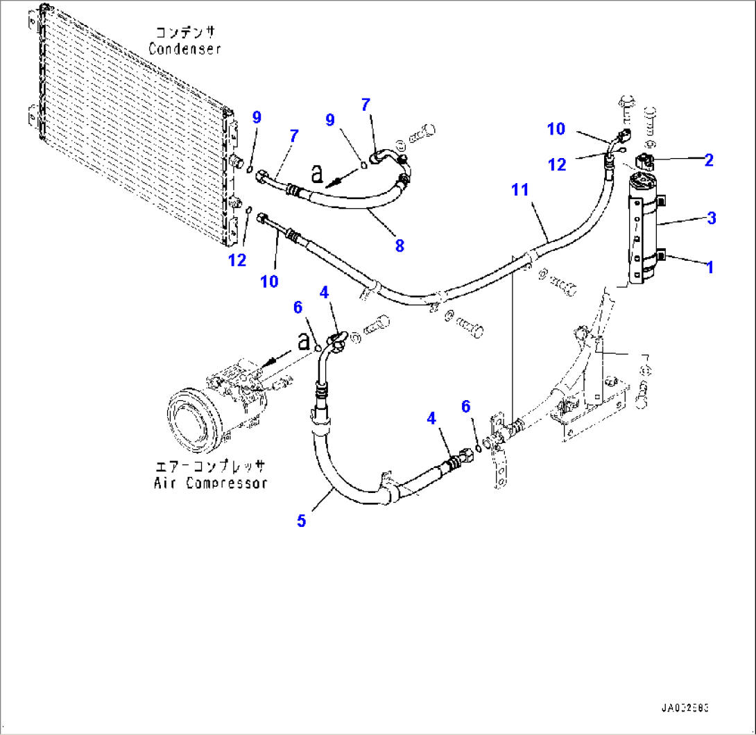 Air Conditioner Unit, Piping (1/2) (#80001-)