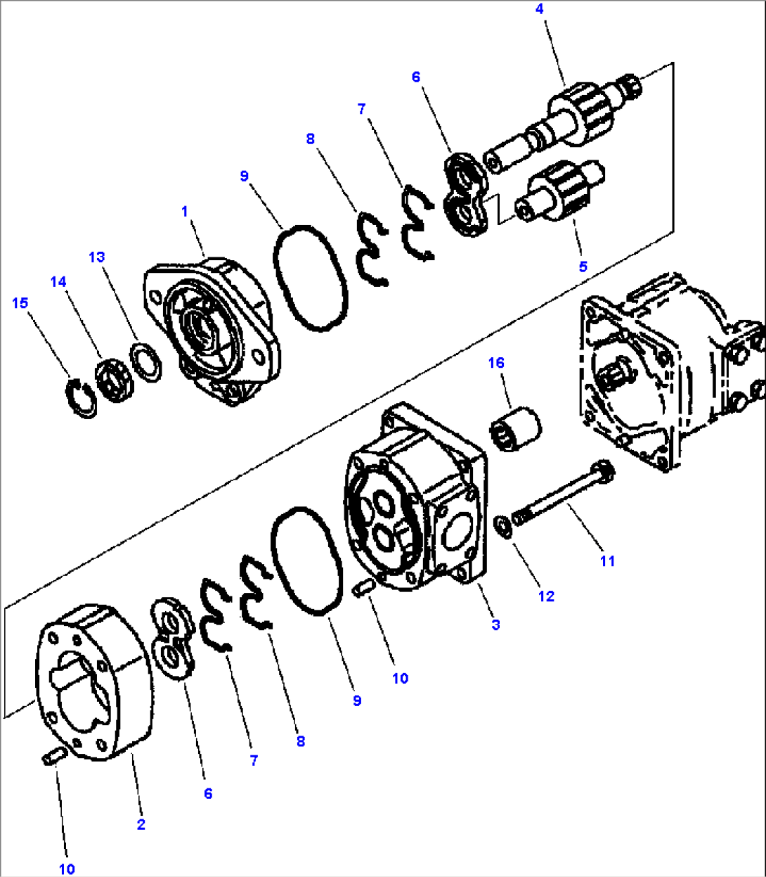 FIG. F4350-67A1 TRANSMISSION - PUMP ASSEMBLY - FRONT SECTION