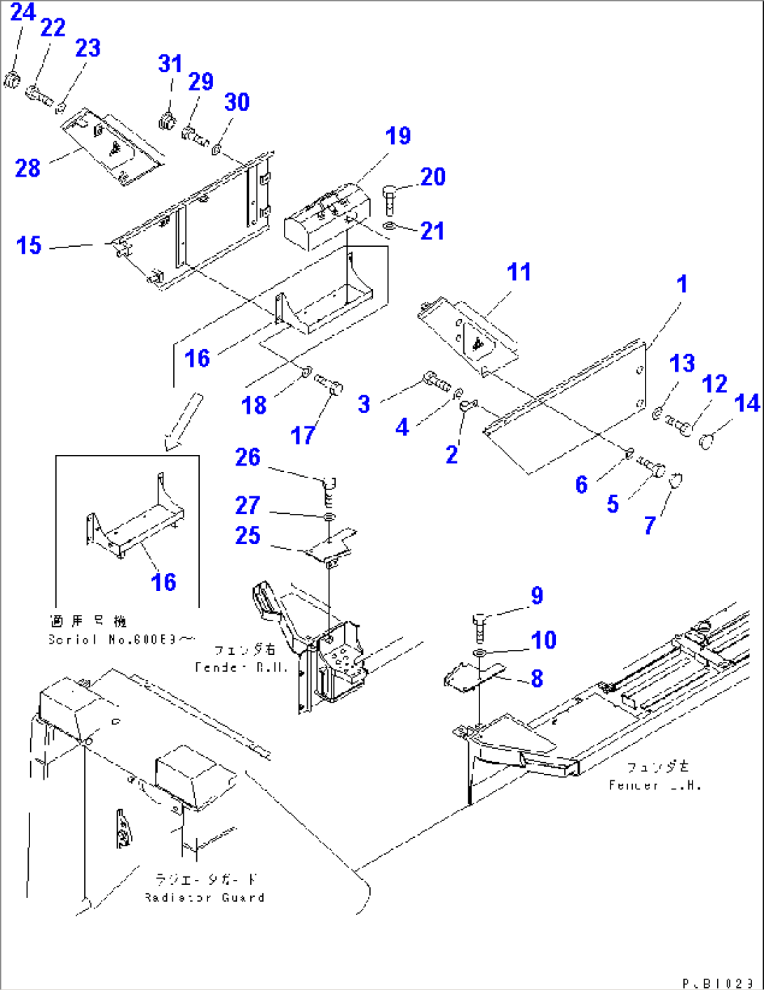 ENGINE HOOD (WITH AIR CONDITIONER) (WITHOUT SIDE COVER) (2/2)