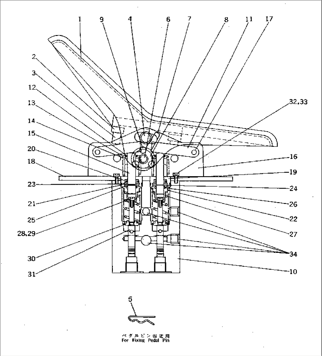 CONTROL PEDAL (FOR ADDITIONAL PIPING)(#20001-)