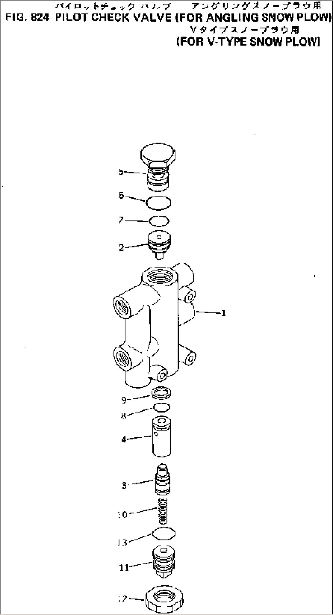 PILOT CHECK VALVE (FOR ANGLING SNOW PLOW AND V-TYPE SNOW PLOW)