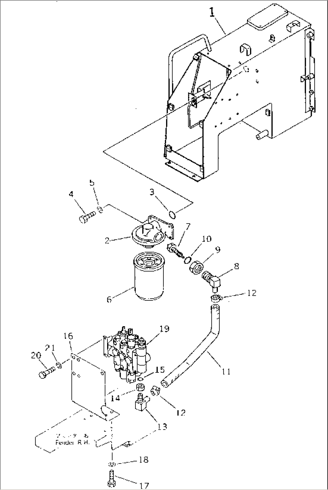 HYDRAULIC TANK AND FILTER (FOR 3-POINT HITCH)