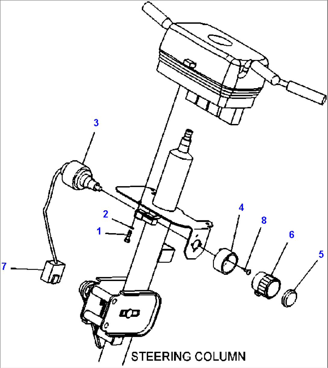 K0210-27A0 ROPS CAB COLUMN AND ORBITROL (WIPER SWITCH)