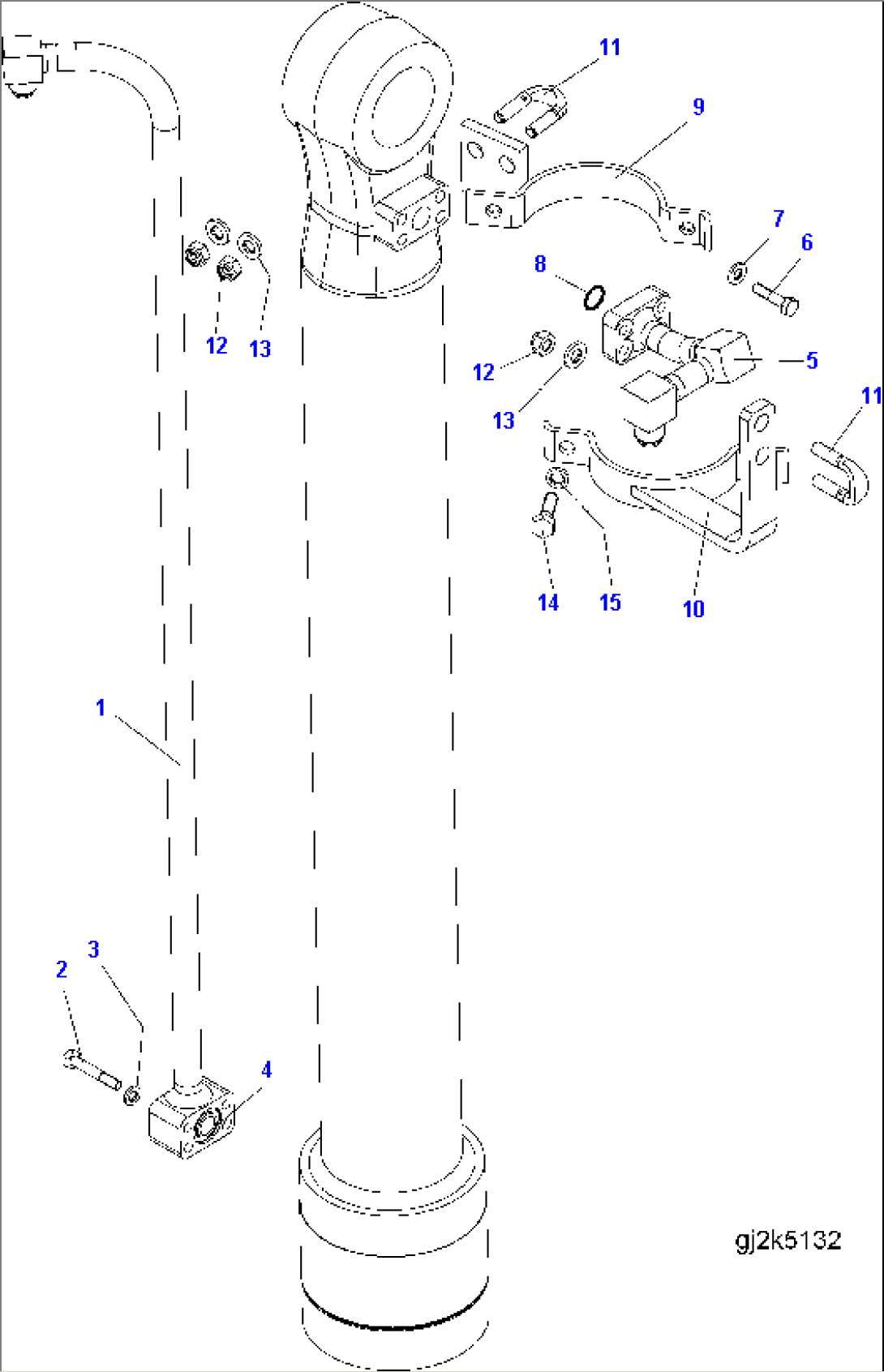 ROTATING ARM (BUCKET CYLINDER) (PIPING)