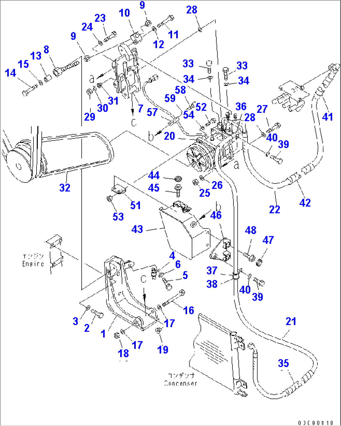 AIR CONDITIONER AND HEATER (AIR COMPRESSOR AND RELATED PARTS) (FOR EU SAFETY REGULATION)(#2219-)