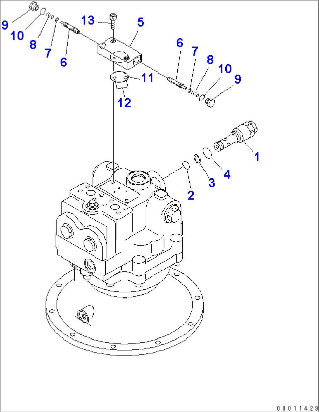 SWING MOTOR (3/3)(#70001-)