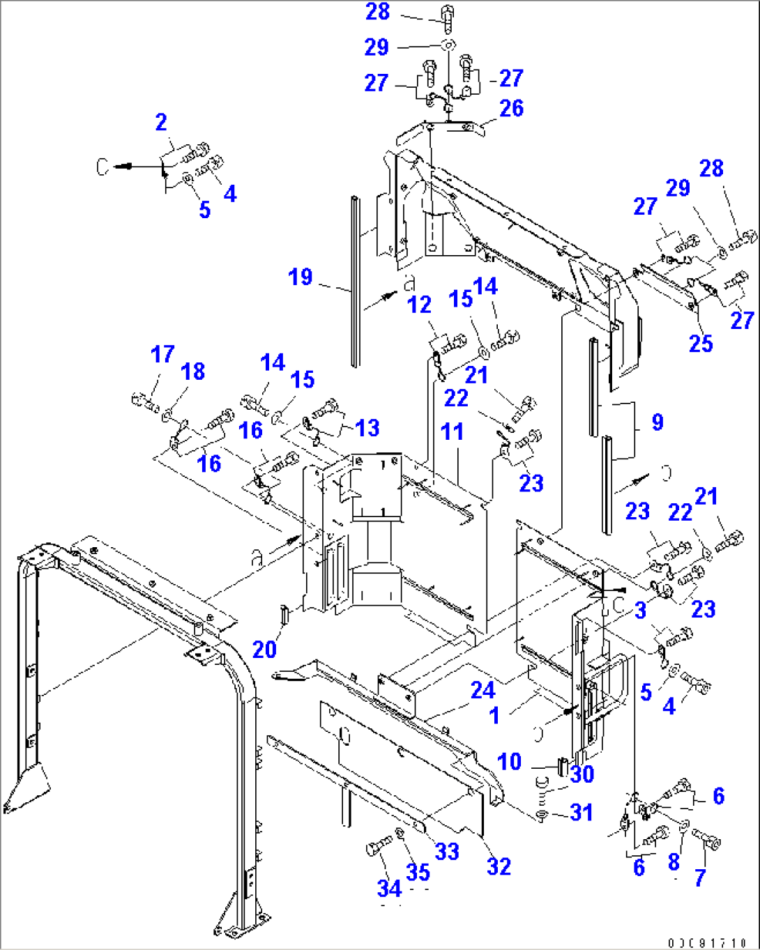 HOOD (BAFFLE) (2/2) (FOR EU SAFETY REGULATION AND REAR FULL FENDER)(#85001-)
