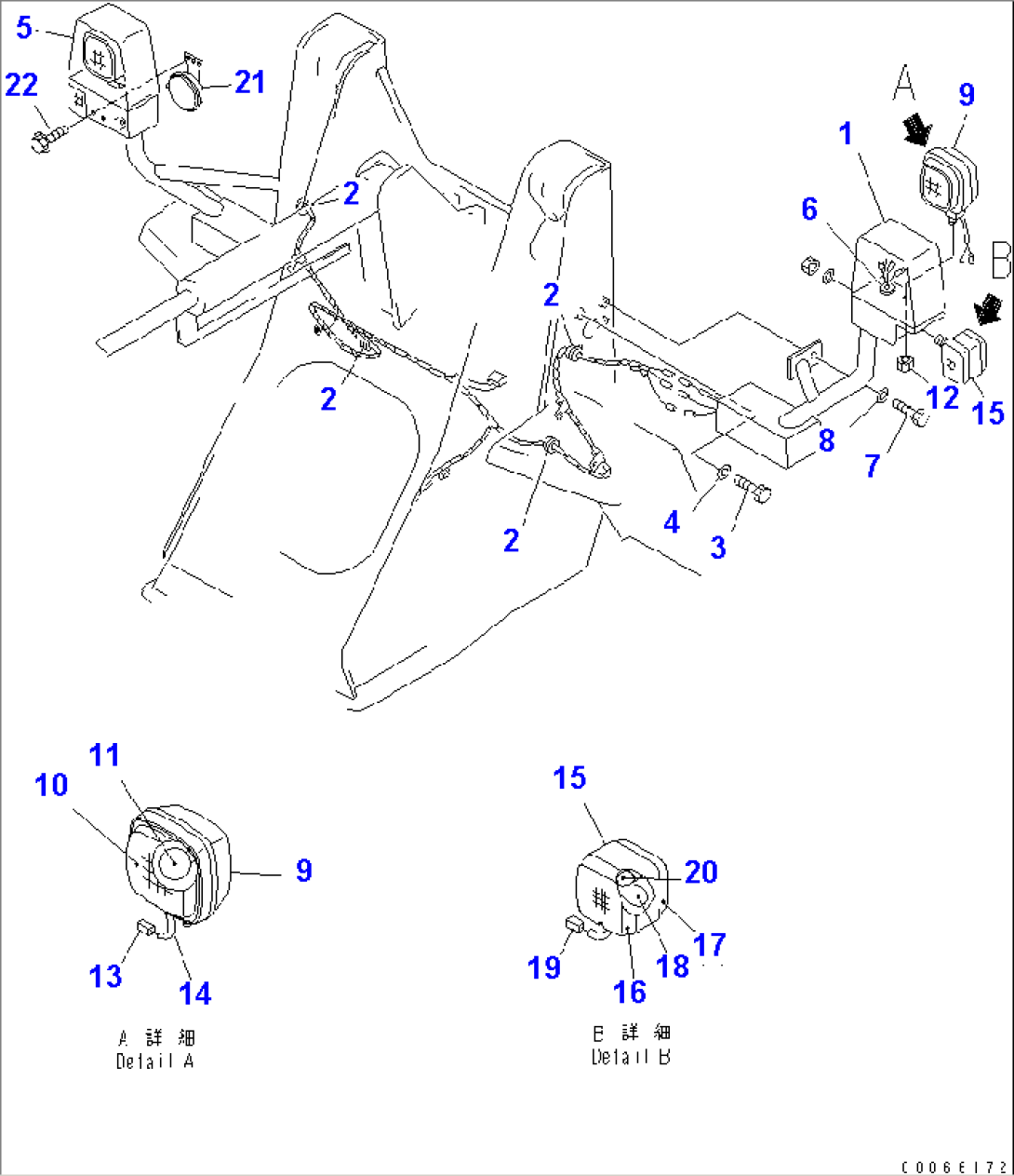 ELECTRICAL SYSTEM (FRONT LINE) (WITH LARGE BUCKET)(#13801-)