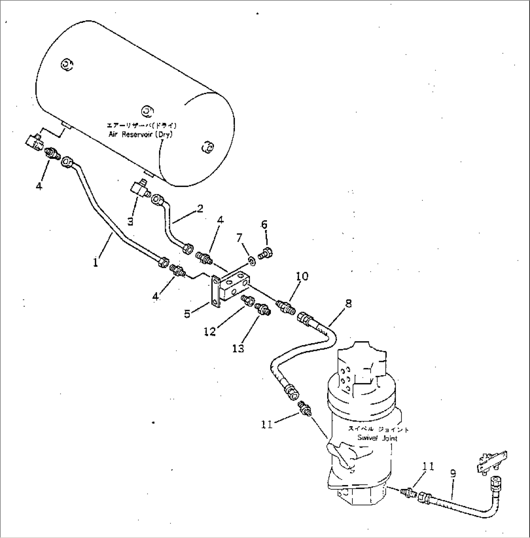 AIR PIPING (DRY RESERVOIR TO SWIVEL JOINT)