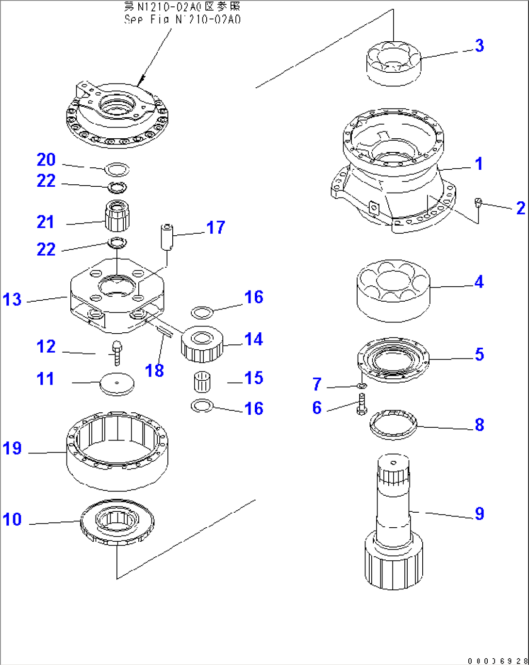 SWING MACHINERY (2ND CARRIER AND PINION) (FRONT)