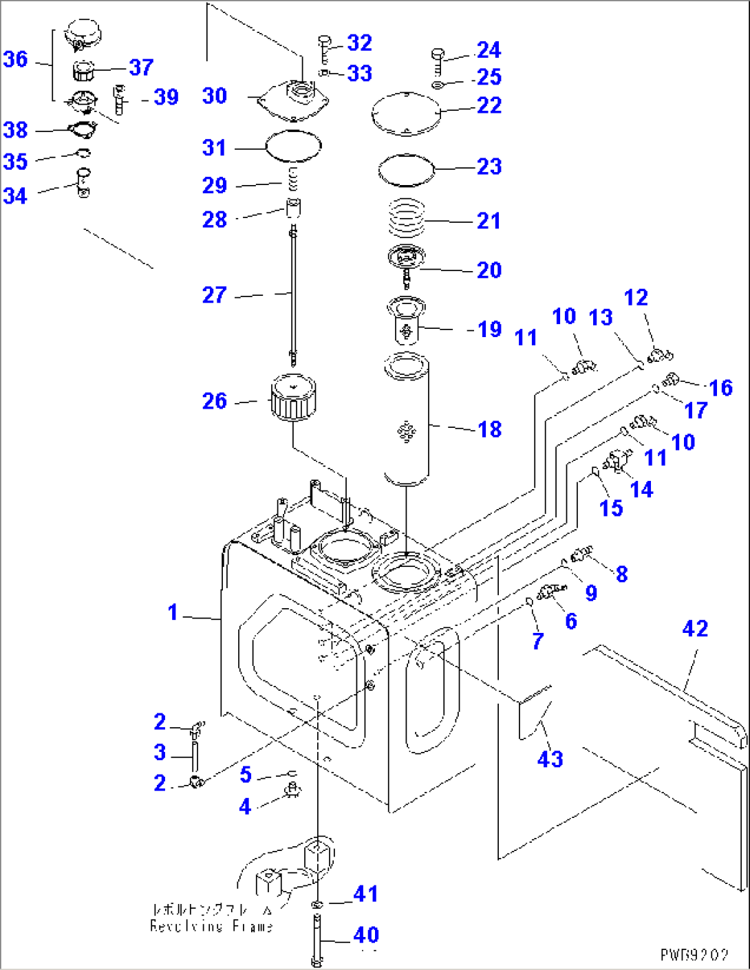 HYDRAULIC TANK (TUNNEL SPEC.)(#10022-10573)