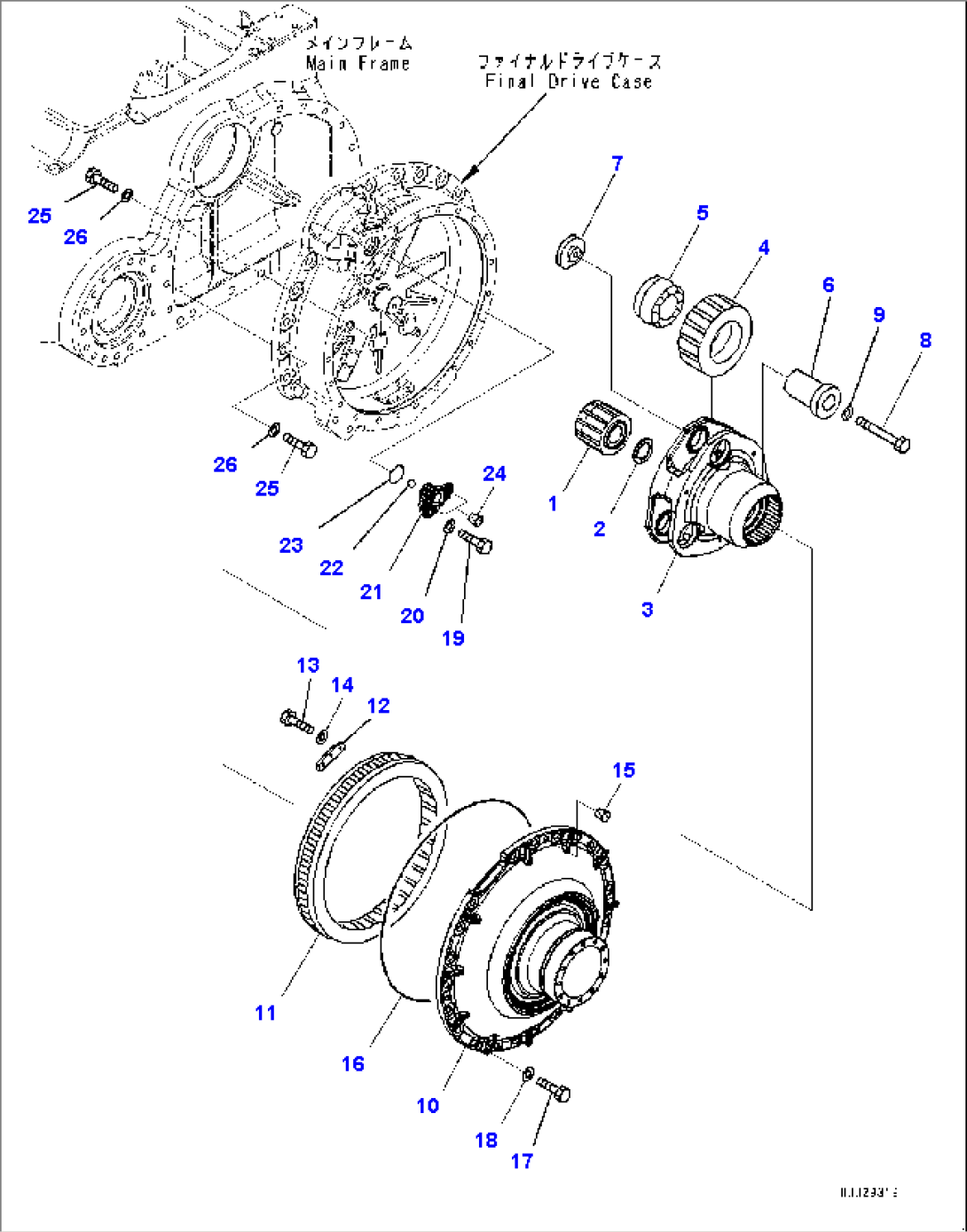 Final Drive, Final Gear Case L.H. (#20003-)