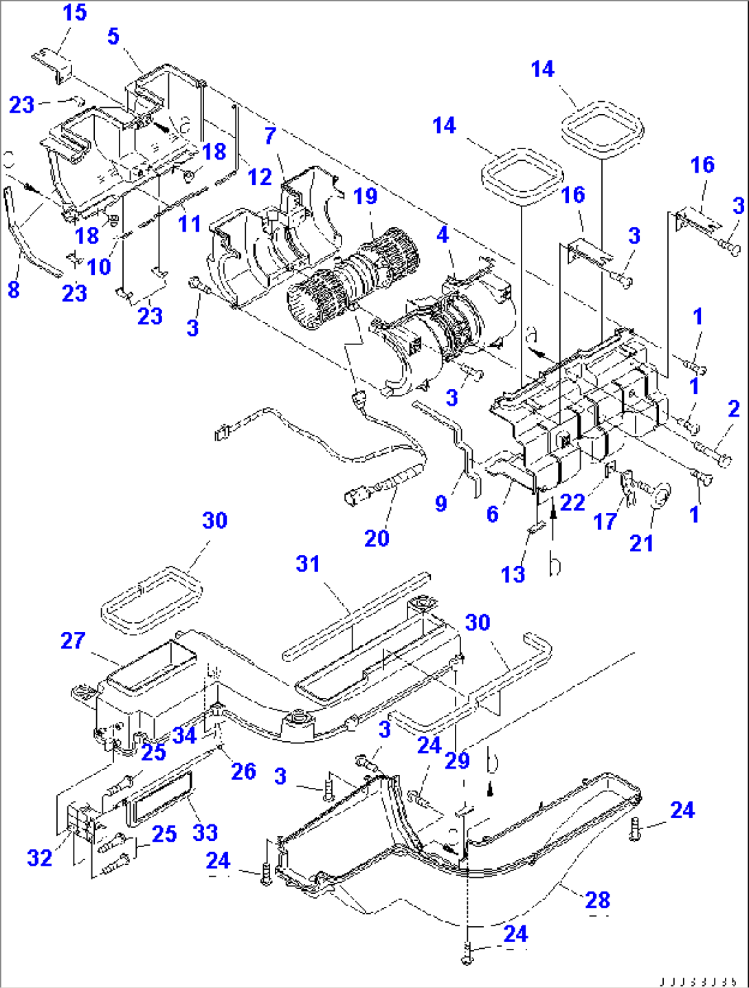 FLOOR (AIR CONDITIONER UNIT INNER PARTS) (2/2)(#7001-)
