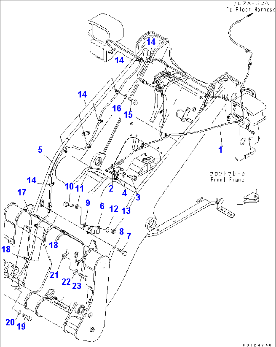 FRONT HARNESS (ATTACHMENT HARNESS) (FOR MULTI COUPLER¤BLADE)(#70075-)