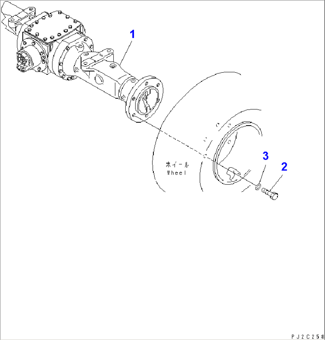 REAR AXLE AND WHEEL MOUNTING PARTS