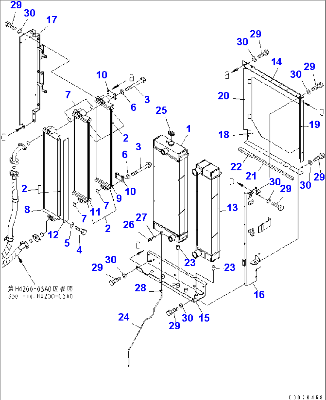 RADIATOR (WIDE CORE) (FOR LATCH TYPE)(#70001-)