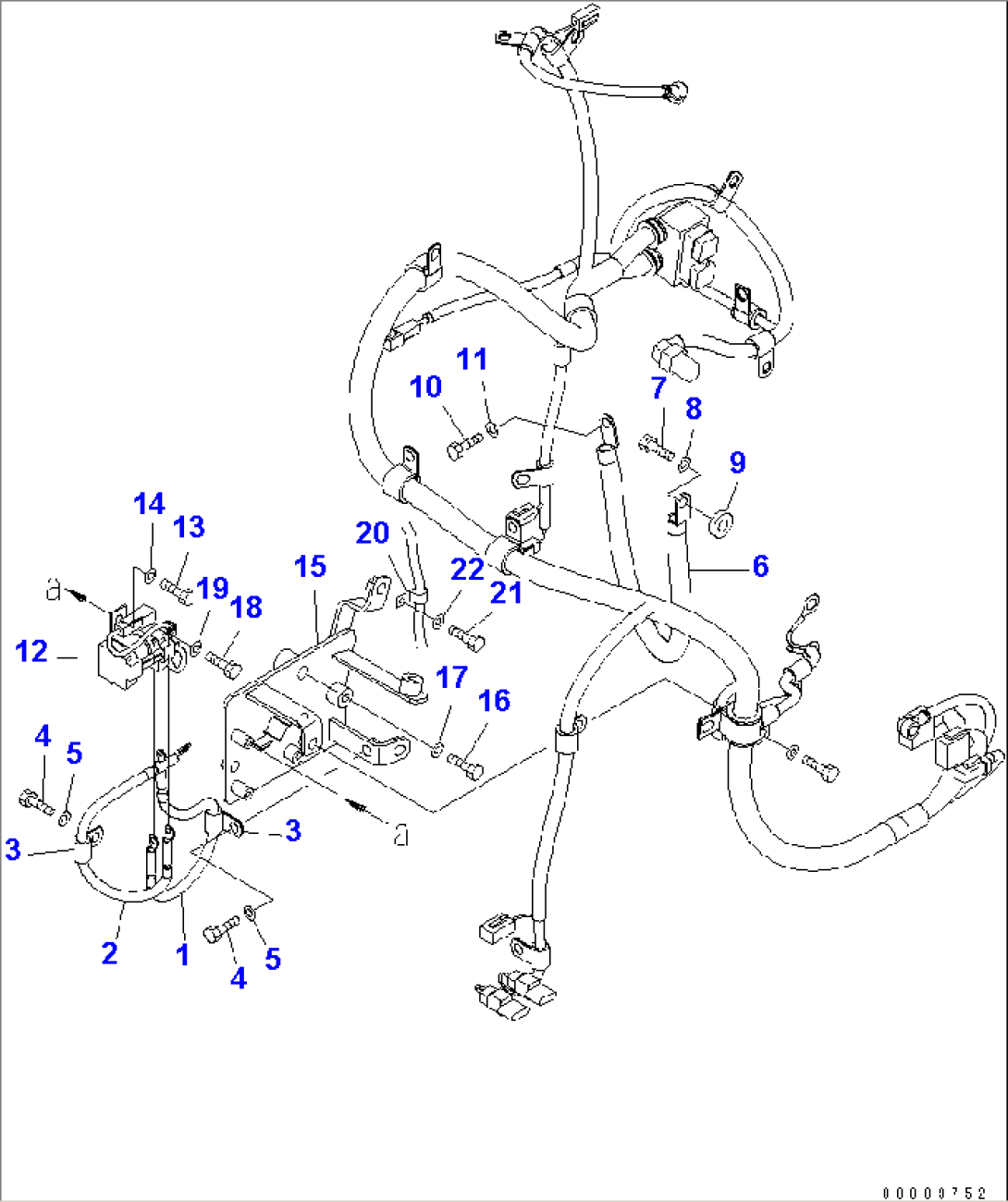ENGINE HARNESS (STARTER HARNESS AND SAFETY RELAY) (FOR HARD WATER AREA ARRANGEMENT¤ AIR CONDITIONER)(#70001-)