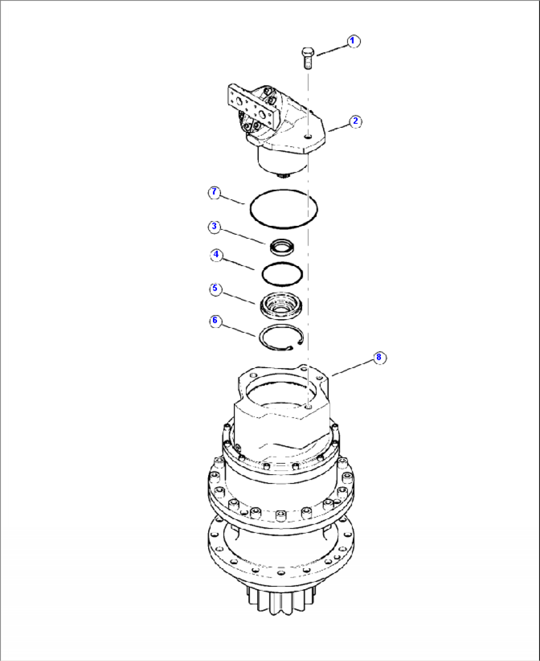 N0300-01A0 SWING MOTOR/GEARBOX 45CC