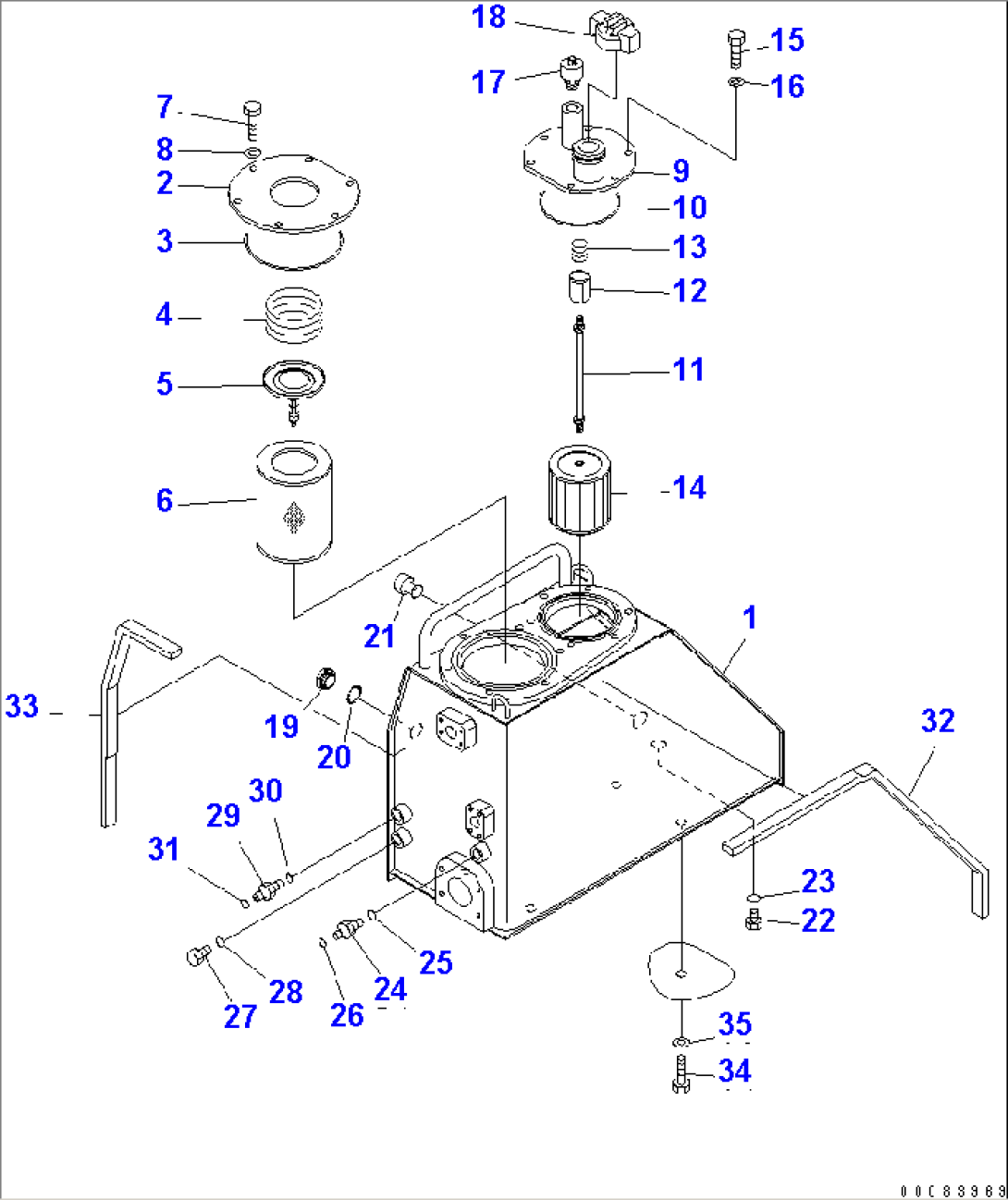 HYDRAULIC TANK (FOR LANDFILL SPEC.)(#10816-)
