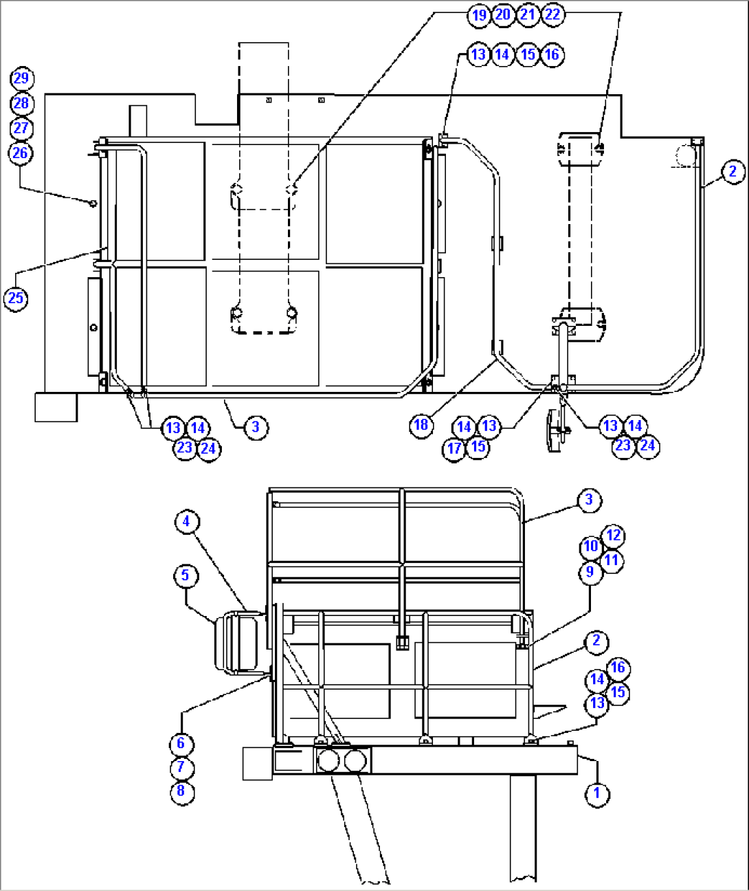 RIGHT DECK & HANDRAILS
