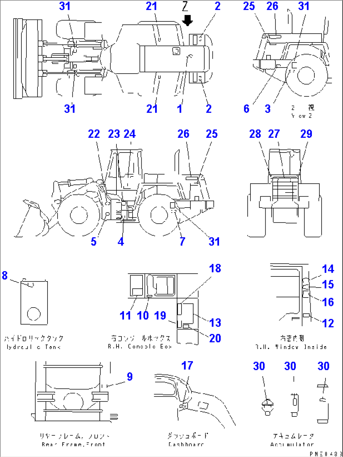 MARKS AND PLATES (WITH CAB)(#50001-)