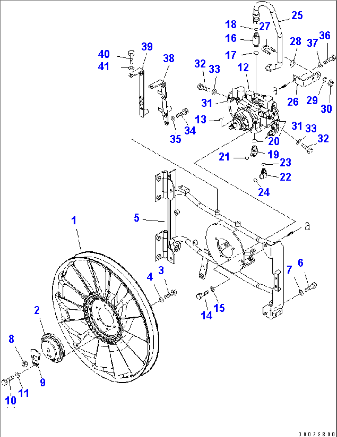 RADIATOR (FAN DRIVE)(#75001-)