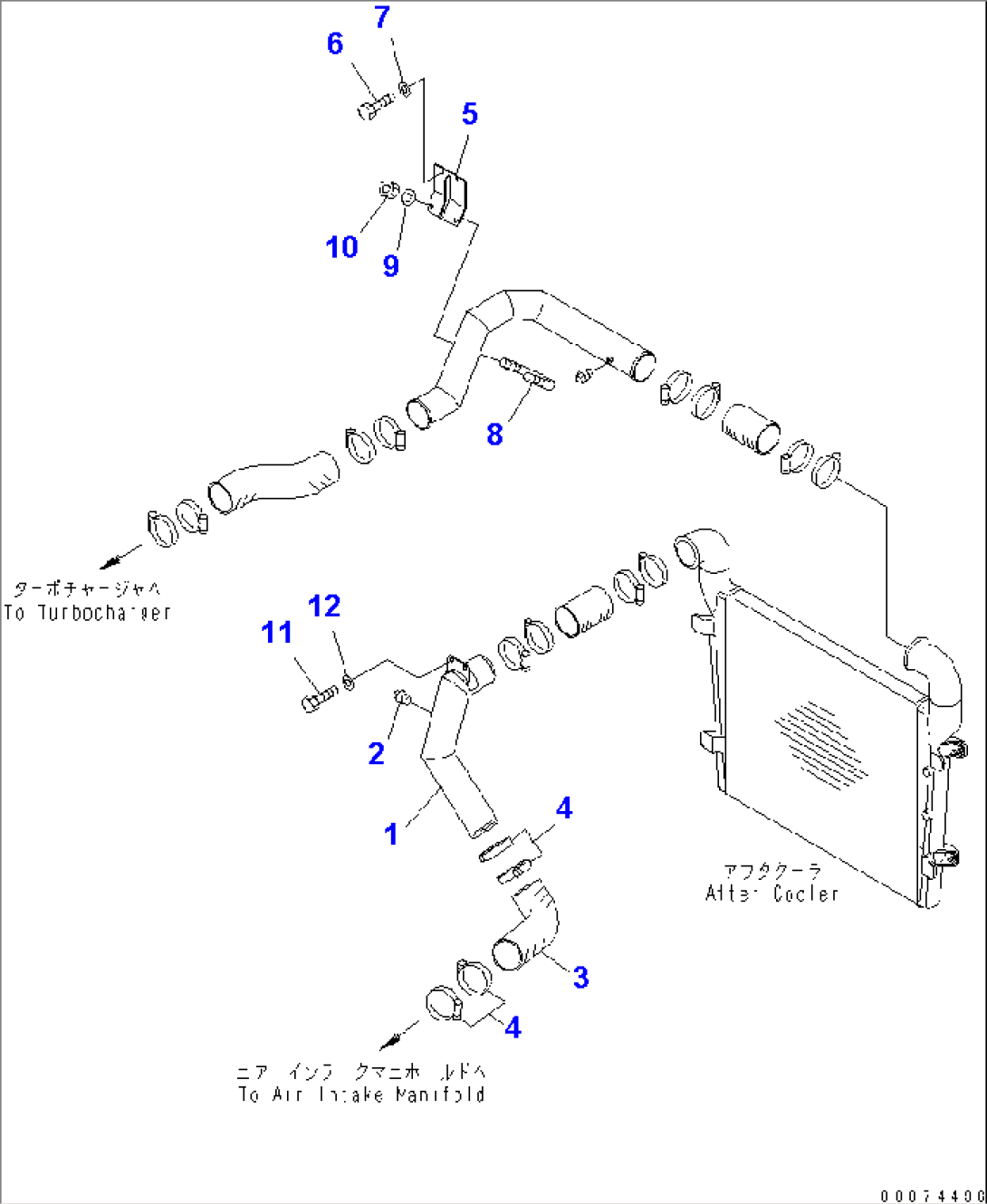 COOLING LINE (AFTER COOLER PIPING)(#51075-)