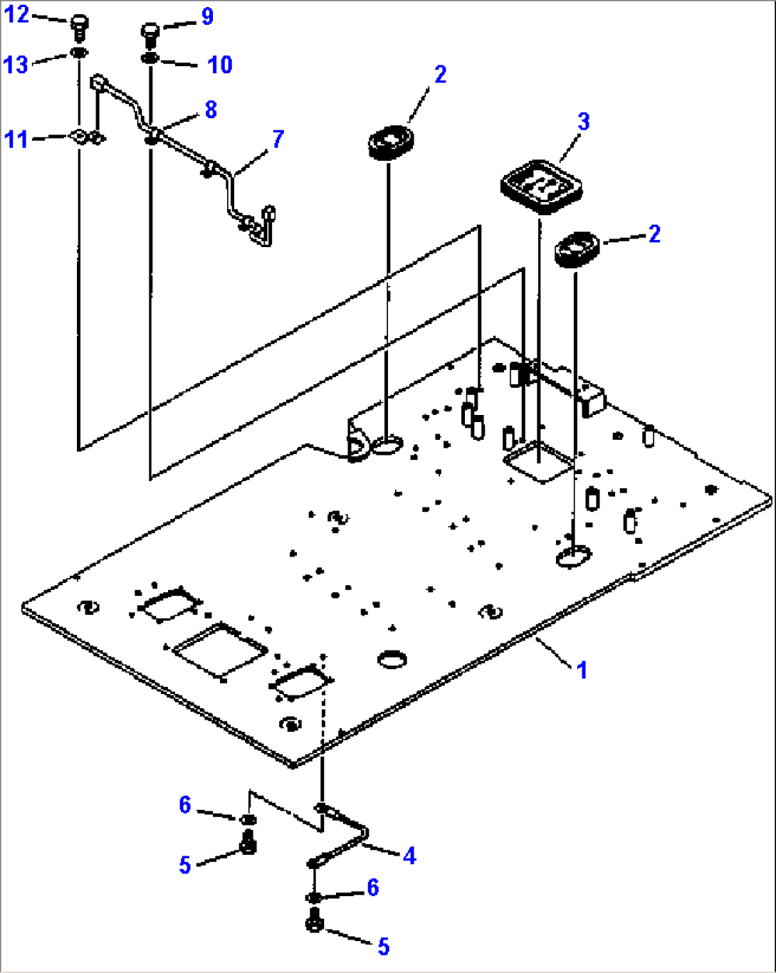 FIG NO. K1110-0102 FLOOR FRAME (2 ACTUATOR)