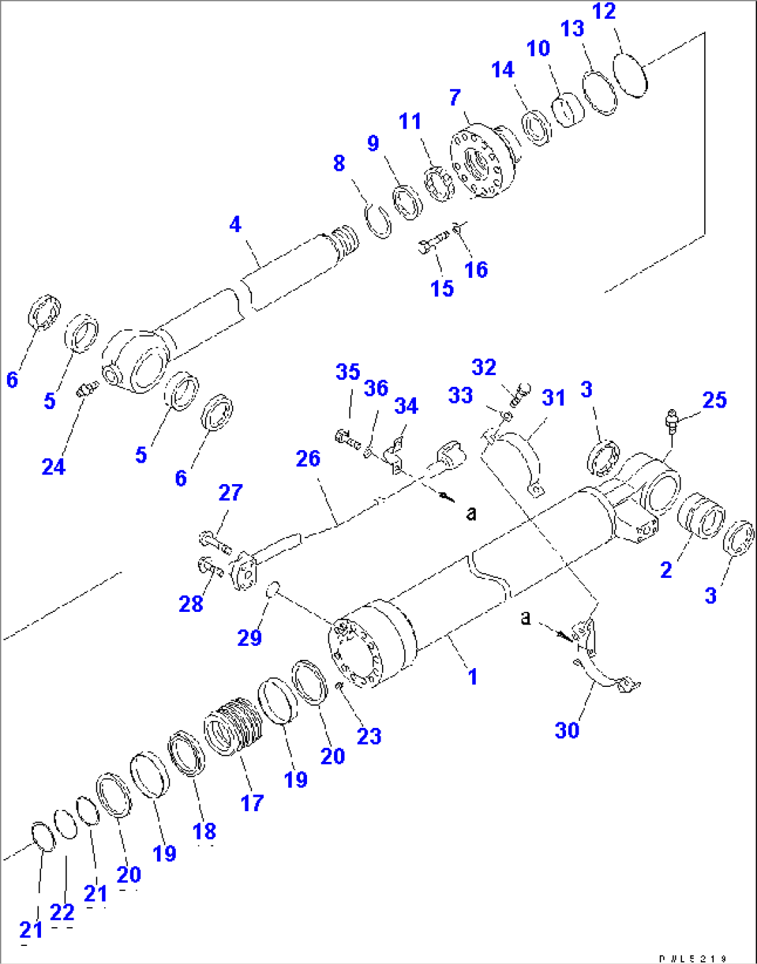 BUCKET CYLINDER (BLUE)(#20001-21221)